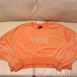 Nike Women's Coral Velour Crewneck Sweatshirt